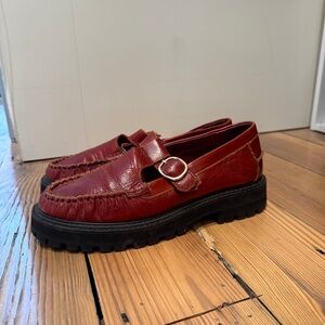 Mutma Leather Mary Jane Loafers